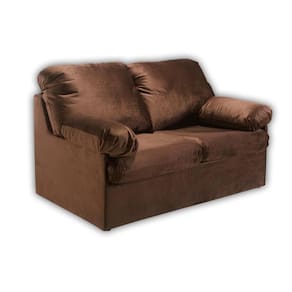 Sofá Cama Casal MH1456 Idea Suede Marrom Escuro - Herval