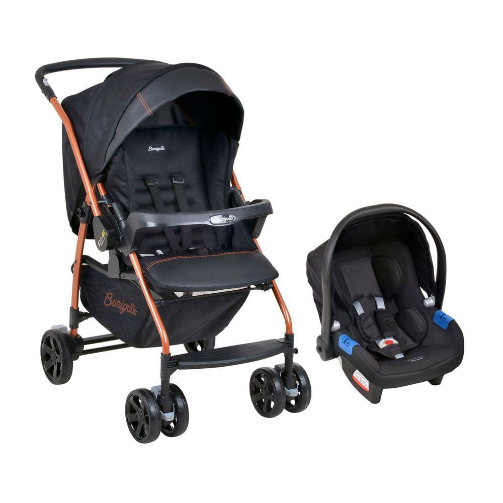 Carrinho Bebe bebe conforto Preto Cobre Burigotto