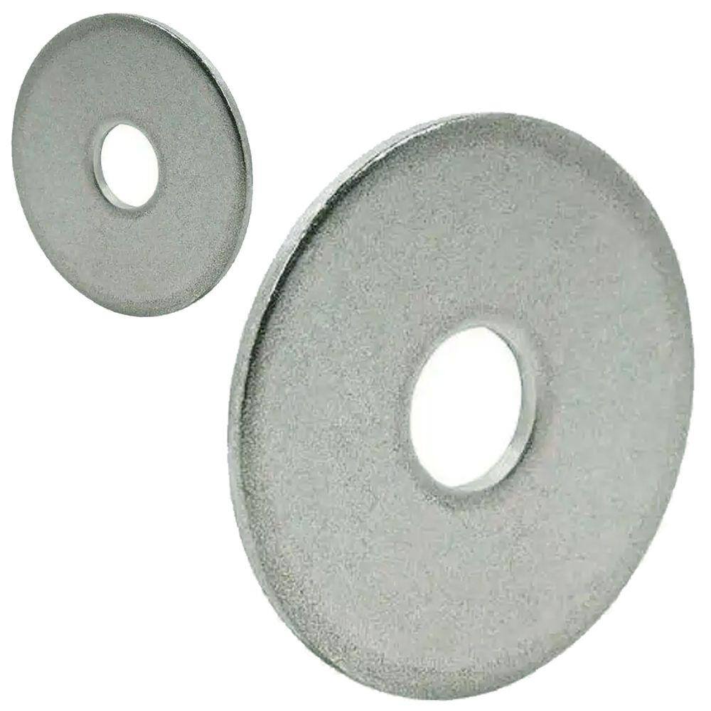 Arruela Lisa M8 Aba Larga Din 9021 Zinco Branco - 200Un