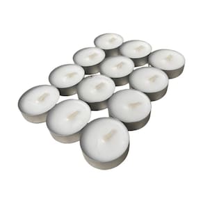 Kit12 Velas Rechaud Difusor Flutuante Foundue Branca 11gr