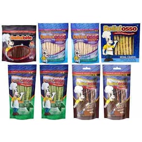 Combo Mega Deliciosso Palitos Ossos para Cachorro 8 Pacotes Diversos