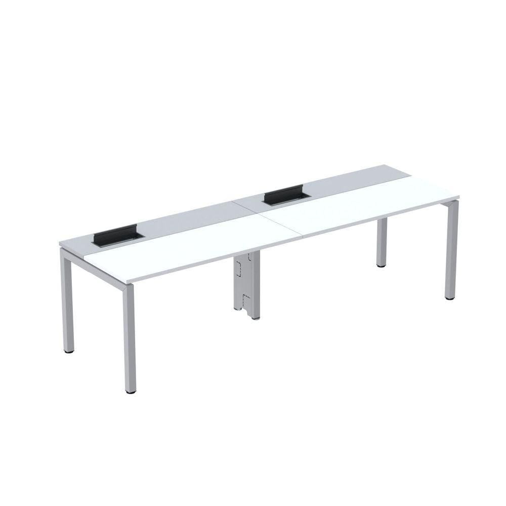 Mesa Plataforma para Coworking para 2 Pessoas 130x792 Psc130 Branco/Cinza