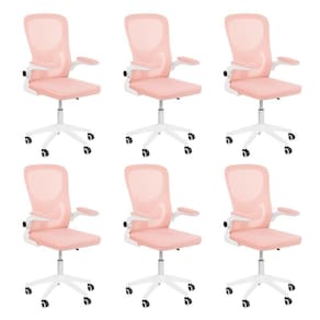 Kit 6 Cadeiras escritório rodizio office Bytes