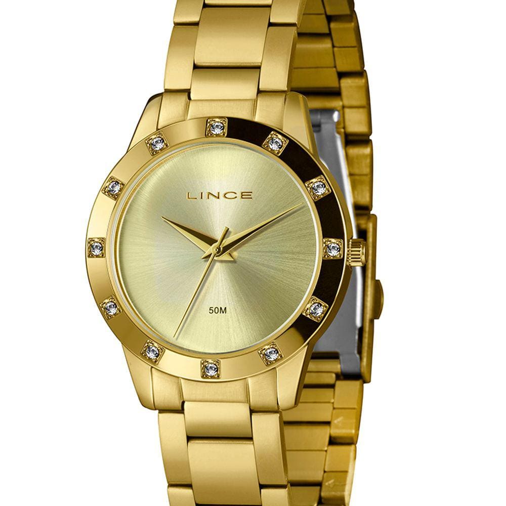 Relógio Lince Feminino  Dourado Lrg4735l Cxkx