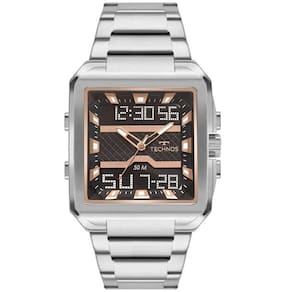 Relógio Technos Masculino Anadigi Prata Bj3758aa/1P