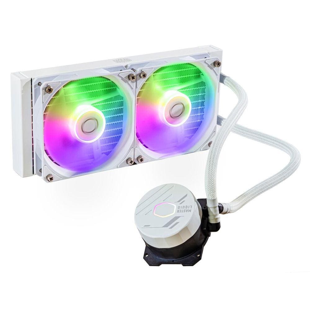 Water Cooler P/ Processador Cooler Master Masterliquid 240L Core 240MM P/ INTEL/AMD ARGB Branco -ML