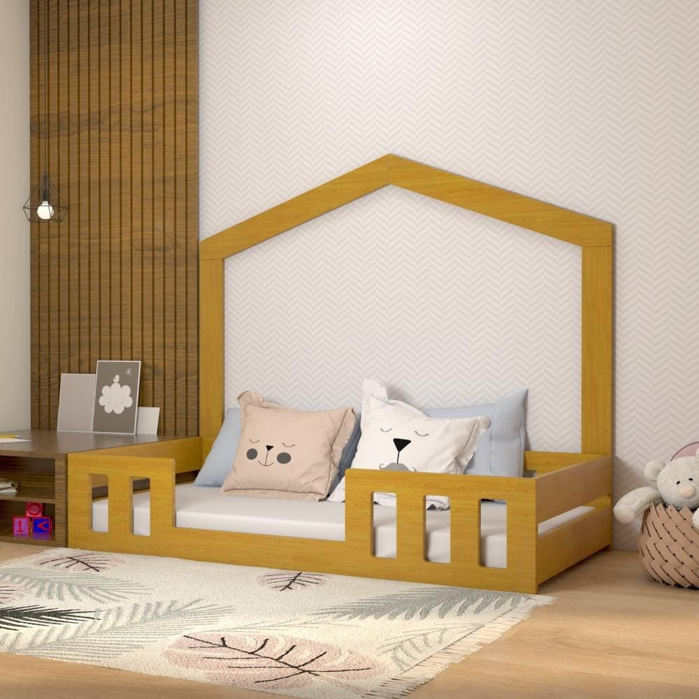 Cama Montessoriana com Casinha Play Marrom