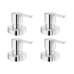 Kit 4 acabamentos Docol para registro base Deca 1/2", 3/4" e 1" Gali