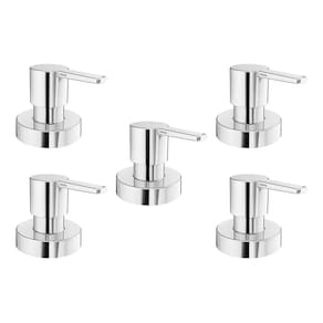 Kit 5 Acabamentos Docol para registro base Deca 1/2", 3/4" e 1" Gali