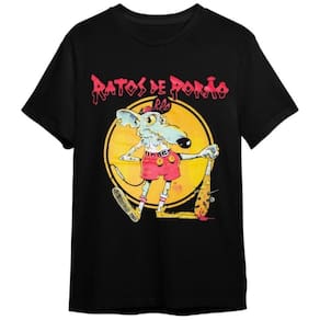 Camiseta Ratos De Porão Banda De Rock Preta Unissex 100% Algodão
