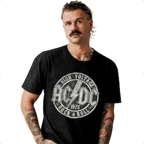 Camiseta ACDC High Voltage 1975 Oficial De Rock Unissex