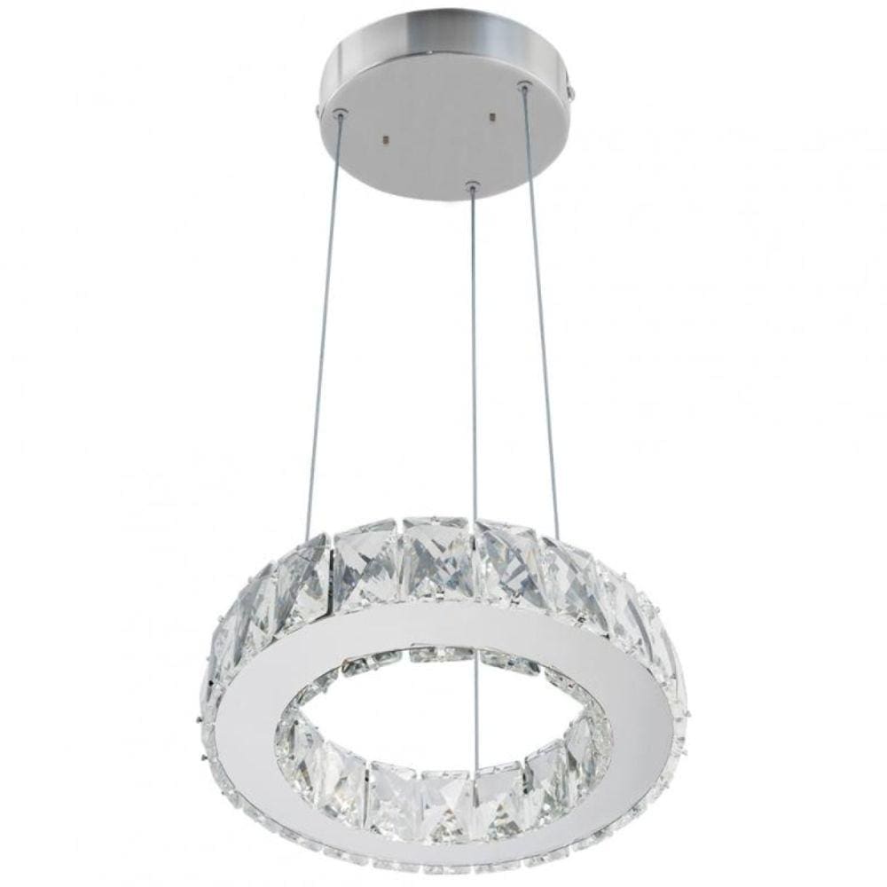 Pendente Led Redondo 14w 4000k 250 Mm Tokyo Bronzearte Inox