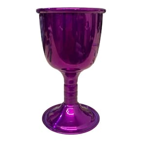 Cálice Para Ritual em Alumínio Pintado de Roxo 14cm 200 ml
