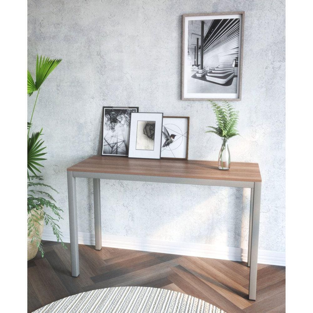 Aparador para Sala de Estar 120x75x45cm San Paulo Estanho/ MDF Nogál Malaga