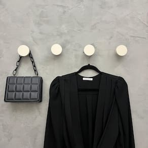 5 Ganchos bola pendurador cabide areia bege boho off white