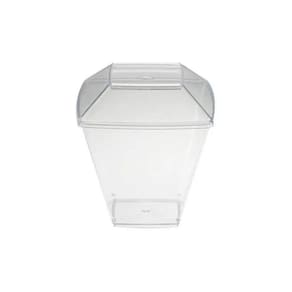 Pote Quadrado Com Tampa 100ml Com 10 - Prafesta