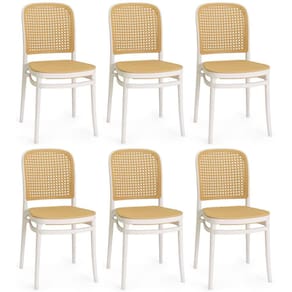 Kit 6 Cadeiras de Jantar Roma para Sala e Cozinha - Branco