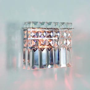 Arandela Cristal Quadrado 01 Luz G9 não Inclusa Paris Gppr161201arqv2 Bronzearte Transparente