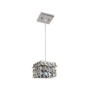 Pendente Cristal Quadrado 12x12cm 1 Luz G9 não Inclusa Lyon Gply121201pdv2 Bronzearte
