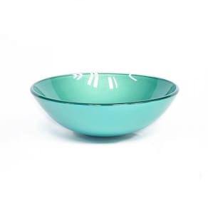 Cuba de Vidro para Banheiro Redonda 31cm Verde
