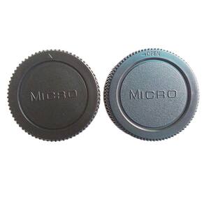 Kit com tampas de proteção (traseira da lente + corpo da câmera) para sistema micro 4/3
