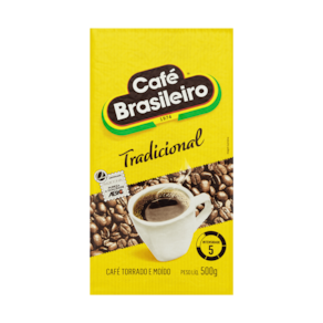 Café Torrado e Moído Café Brasileiro Tradicional a Vácuo 500g