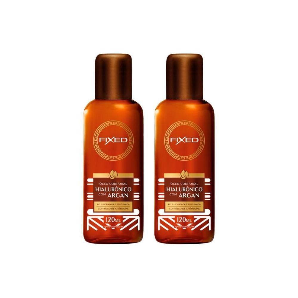 Oleo Fixed Corporal Hialuronico Com Argan 120Ml - Kit 2Un