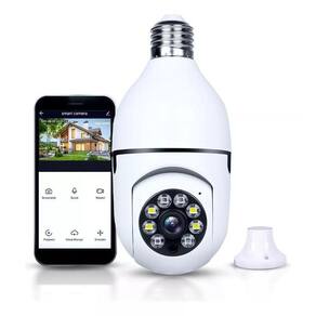 Câmera Wifi Lâmpada Segurança 360 Full Hd Visão Noturna