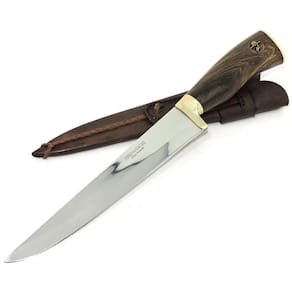 Faca Premium Especial Churrasco 8 pol. Bainha de Couro