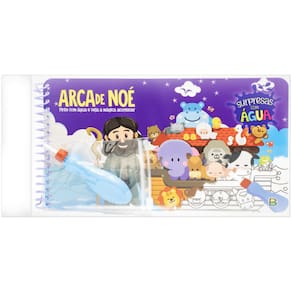 Livro De Colorir Infantil Surpresas com Água: Arca de Noé