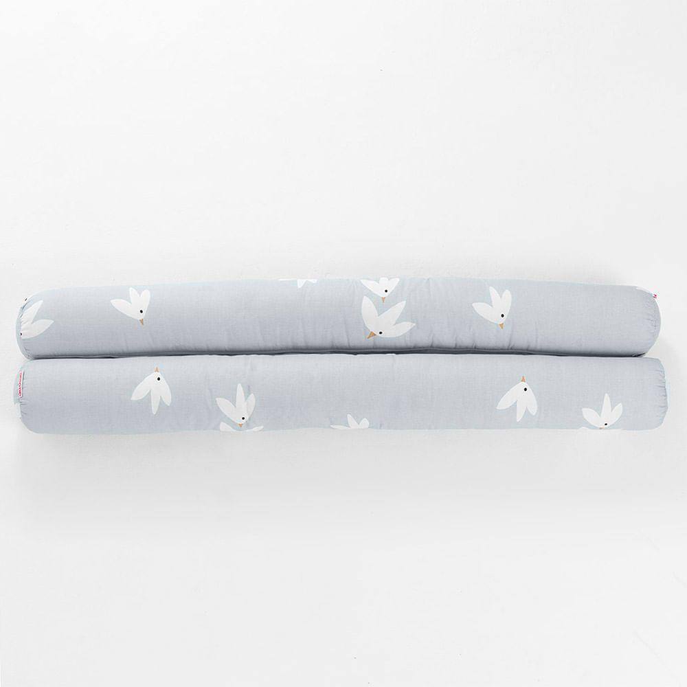 Rolo de Cabeceira 2 Peças - Pássaros Azul