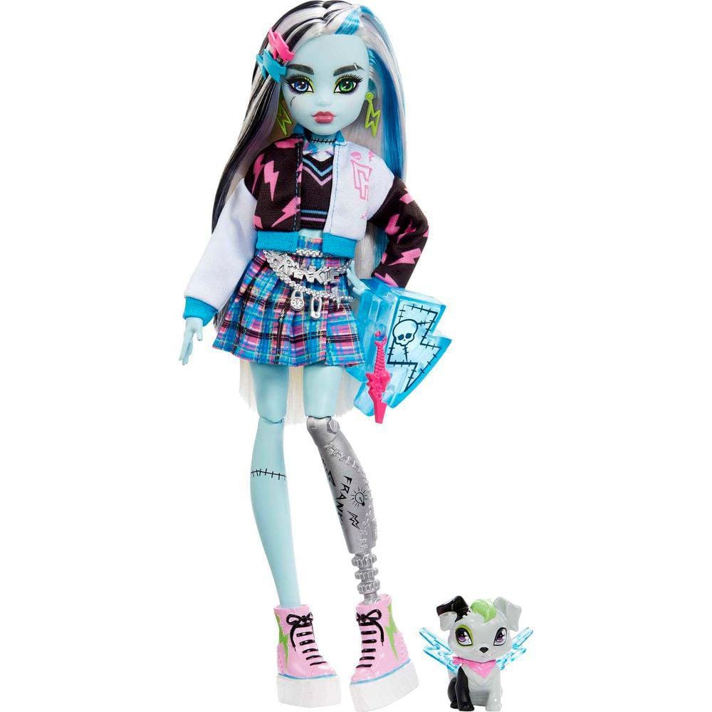 Boneca fashion Monster High Frankie Stein com acessórios
