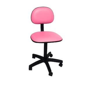 Cadeira secretaria giratoria tropical  não tem regulagem de altura  pstão é fixo corano rosa bebe
