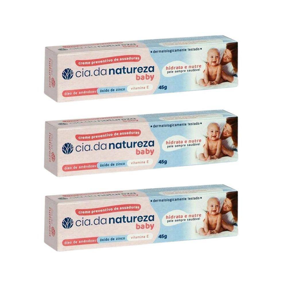 imagem-Creme Para Assaduras Cia Da Natureza Baby 45G - Kit Com 3Un