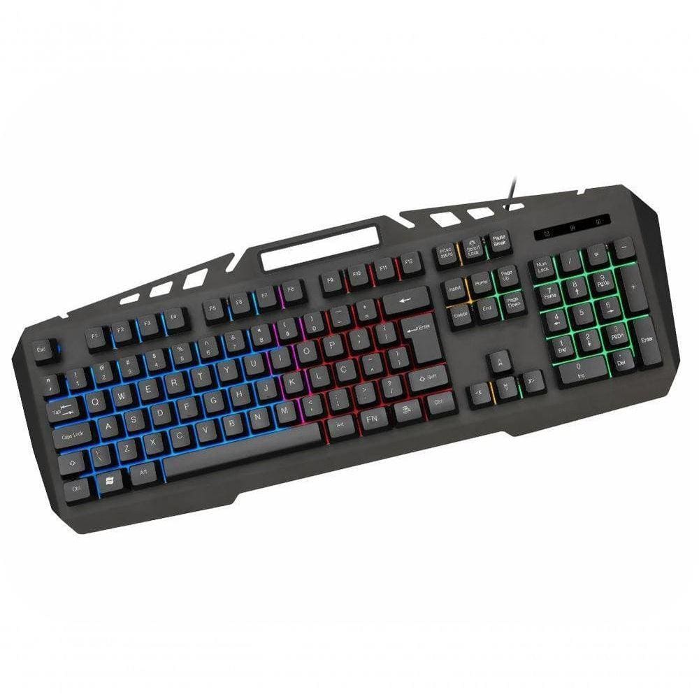 Teclado Gamer Kb-a328 Spartacus Metal Semi-mecanico Led