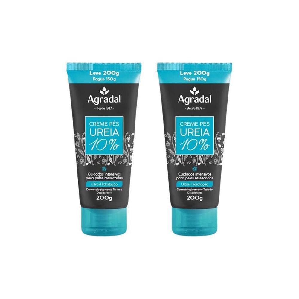 Creme Para Os Pes Agradal Ureia 10% 200G - Kit Com 2Un
