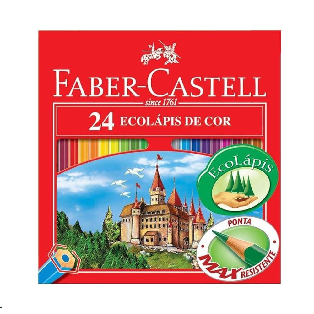 Lápis De Cor Sextavado Comum 24 Cores  - Faber Castell