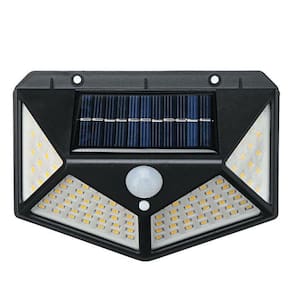 Luminária Solar 100 Leds Com Sensor Presença Movimento