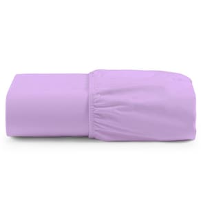 Lençol Unique Avulso de Baixo Queen com Elástico Micro Percal 400 Fios - Lilás