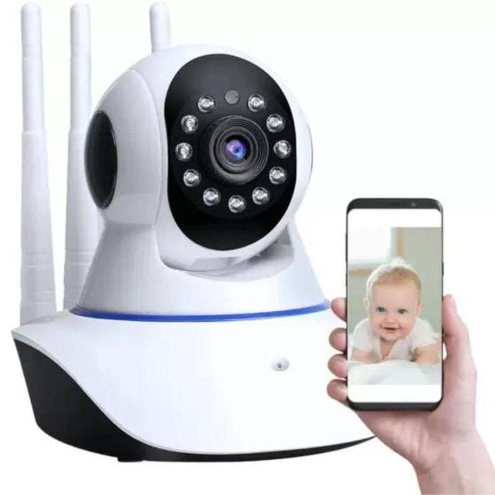 Camera Ip Wifi Robozinho Baba Eletronica Com Audio Hd 1.3Mp