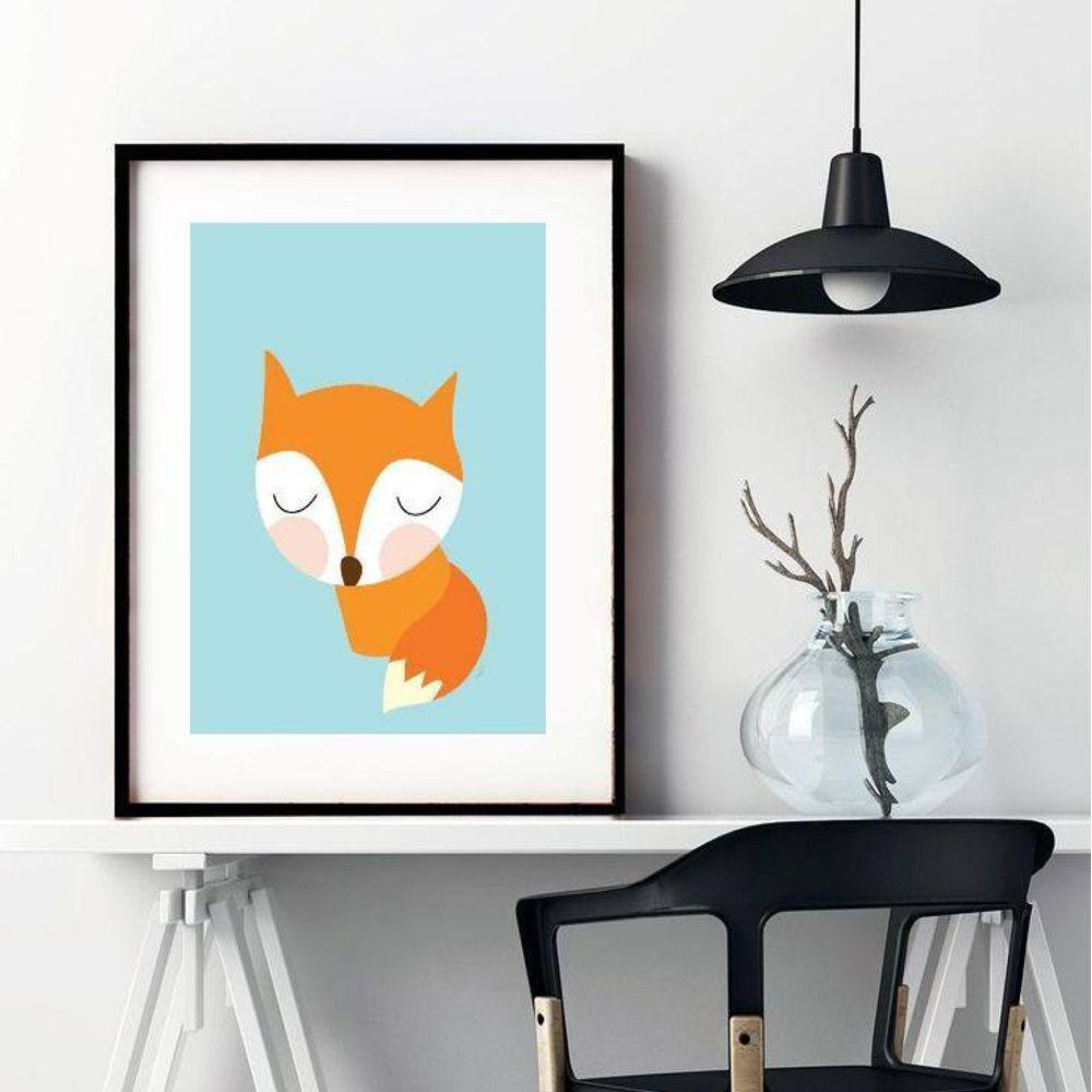 Quadro Raposa Baby - 60X48Cm