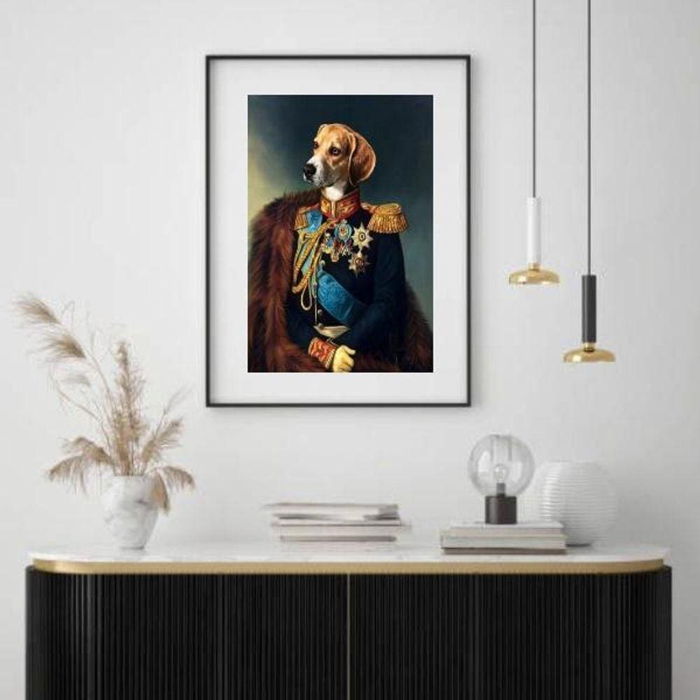 Quadro Beagle Majestade - 60X48Cm