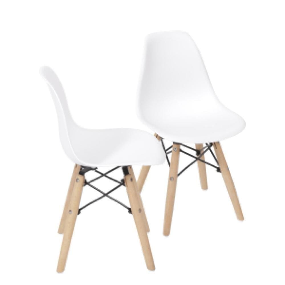 Kit com 2 Cadeiras Infantis Base Madeira OR-1102 OR Design