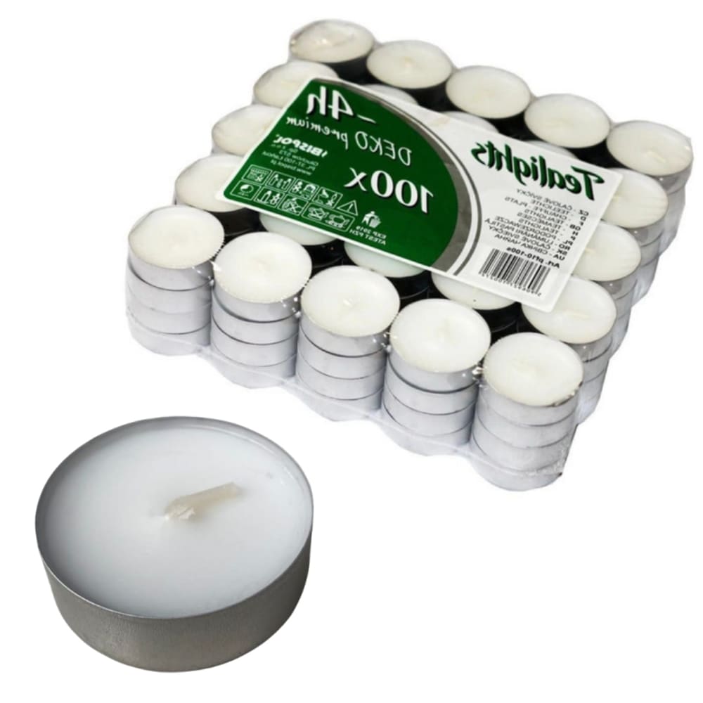 Kit 100 Velas Rechaud Difusor Flutuante Foundue Branca