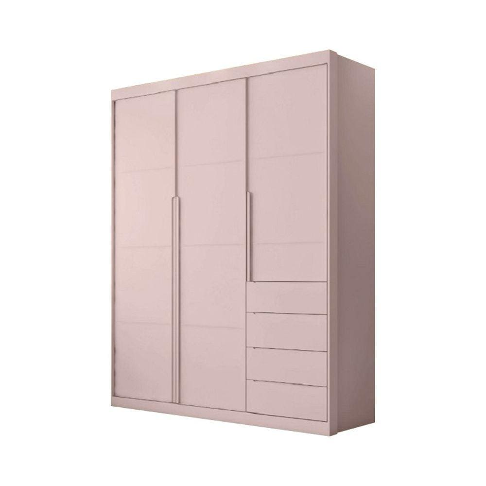 Guarda Roupa Infantil 4 Gavetas 3 Portas Roupeiro Bebê Com Nichos Pérola Rsê - Phoenix Baby