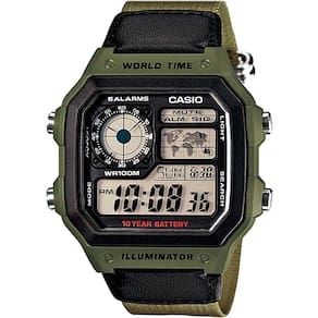 Relógio Casio Masculino Hora Mundial Quadrado Ae-1200Whb-3Bvdf