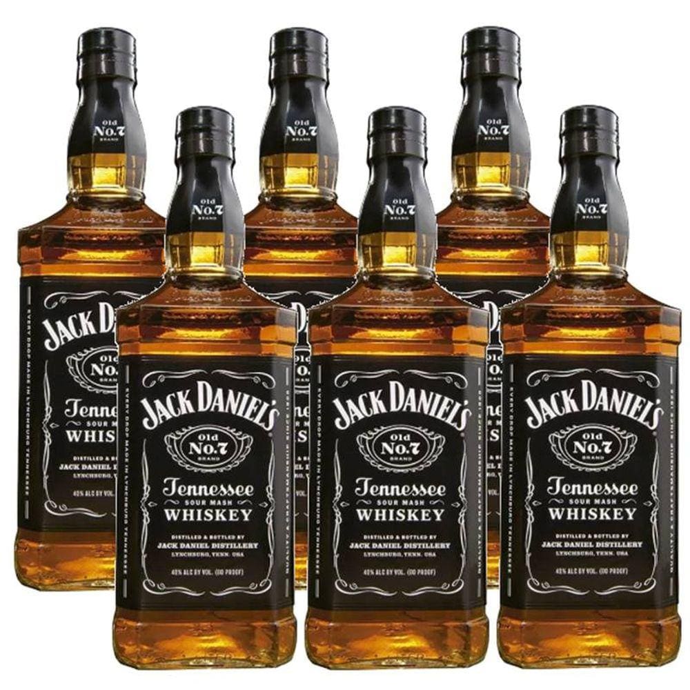 Whisky Jack Daniel`s Tennessee 1 Litro 06 Unidades