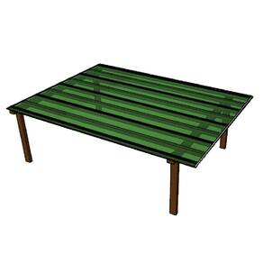 Kit Policarbonato Verde 4mm 5,00m x 4,00m - Perfis Naturais
