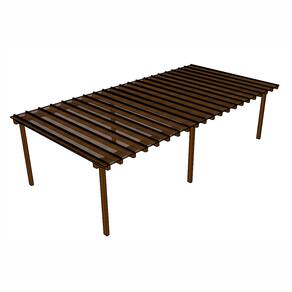 Kit Policarbonato Bronze 4mm 10,00m x 6,00m - Perfis Naturais