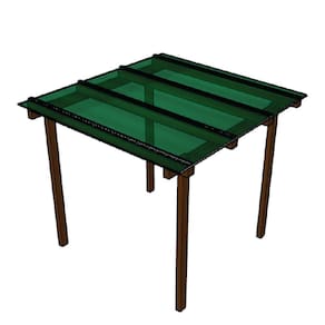 Kit Policarbonato Verde 6mm 2,00m x 3,00m - Perfis Naturais